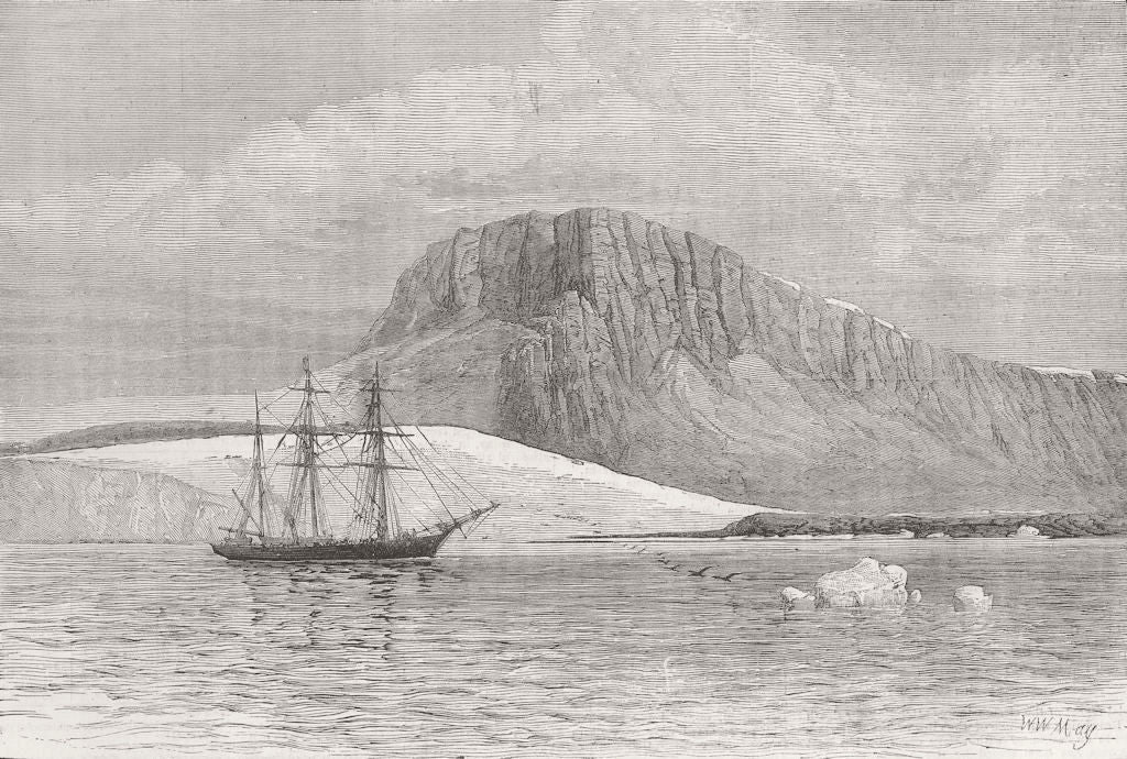 ARCTIC. Eira Harbour, Franz Josef Land 1882 old antique vintage print picture
